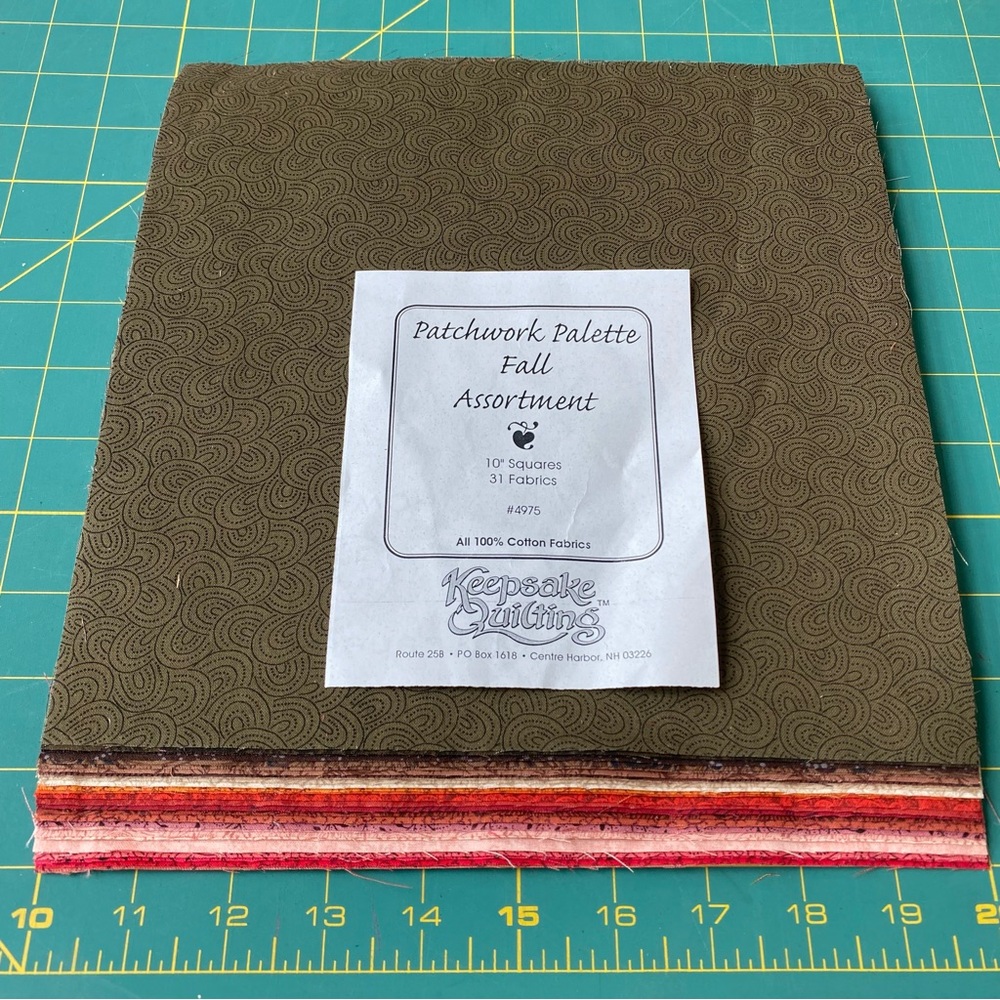 Quilt Fabrics: (31) 10” Square Cotton Fabrics. “FALL #4975” Collection - Picture 9 of 9